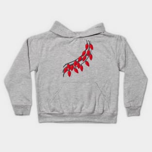 Triple String of Red Holiday Lights Kids Hoodie